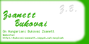 zsanett bukovai business card